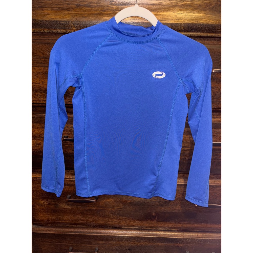 O'Rageous Boys Royal Blue Long Sleeve Rash Guard Swim Shirt Medium 10/12
